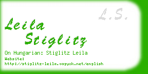 leila stiglitz business card